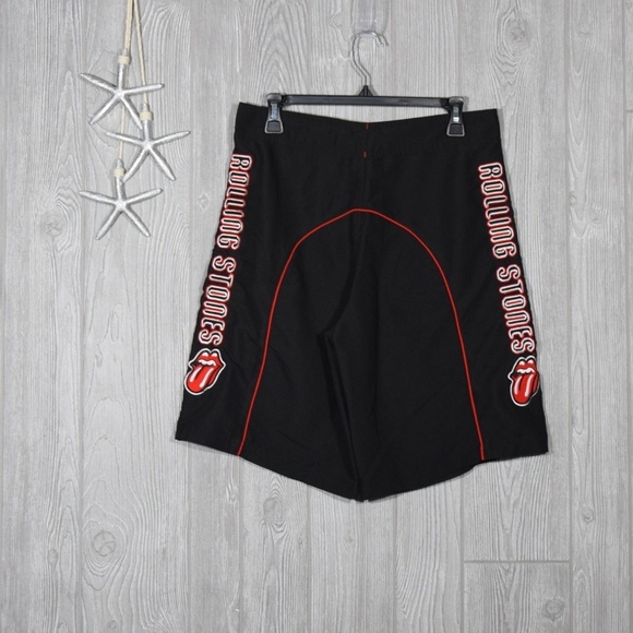 Rolling Stones Board Shorts Swim Bathing Suit Sticky Fingers LP Tongue - Picture 8 of 8
